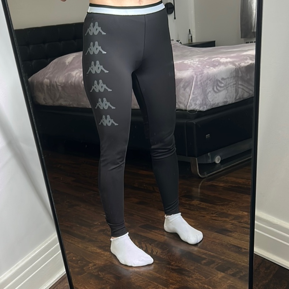 Women’s Kappa Black and Charcoal Leggings Small